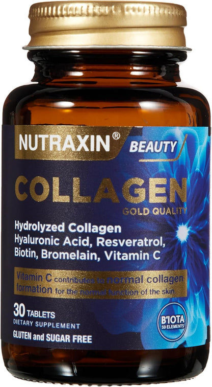 Nutraxin Gold Quality Hydrolyzed Collagen Tablets: Skin, Hair, Nail Renewal
