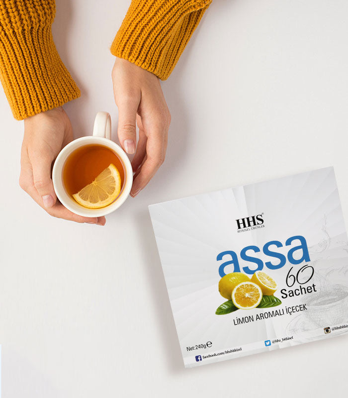 Assa 60 Lemon Flavored Mixed Herbal Tea Sachets for Natural Wellness