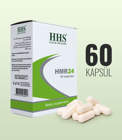 HMR 24 Natural Herbal 60 Capsules for Hemorrhoid, Varicose Vein, Muscle & Rheumatism Relief