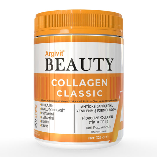 Argivit Beauty Collagen Classic: Hydrolyzed Collagen, Hyaluronic Acid, Vitamins, Zinc