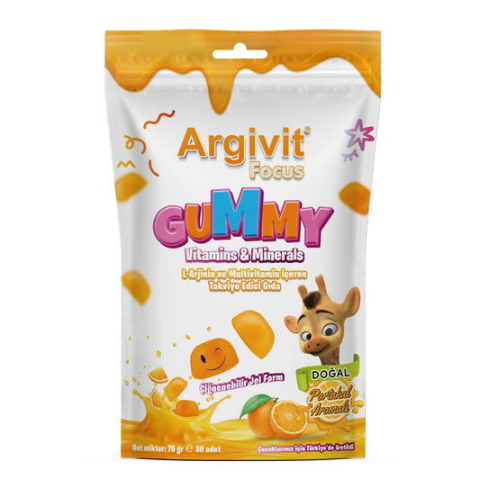 Argivit Focus Gummy: Kids' L-Arginine Multivitamin for Brain, Immunity, Growth
