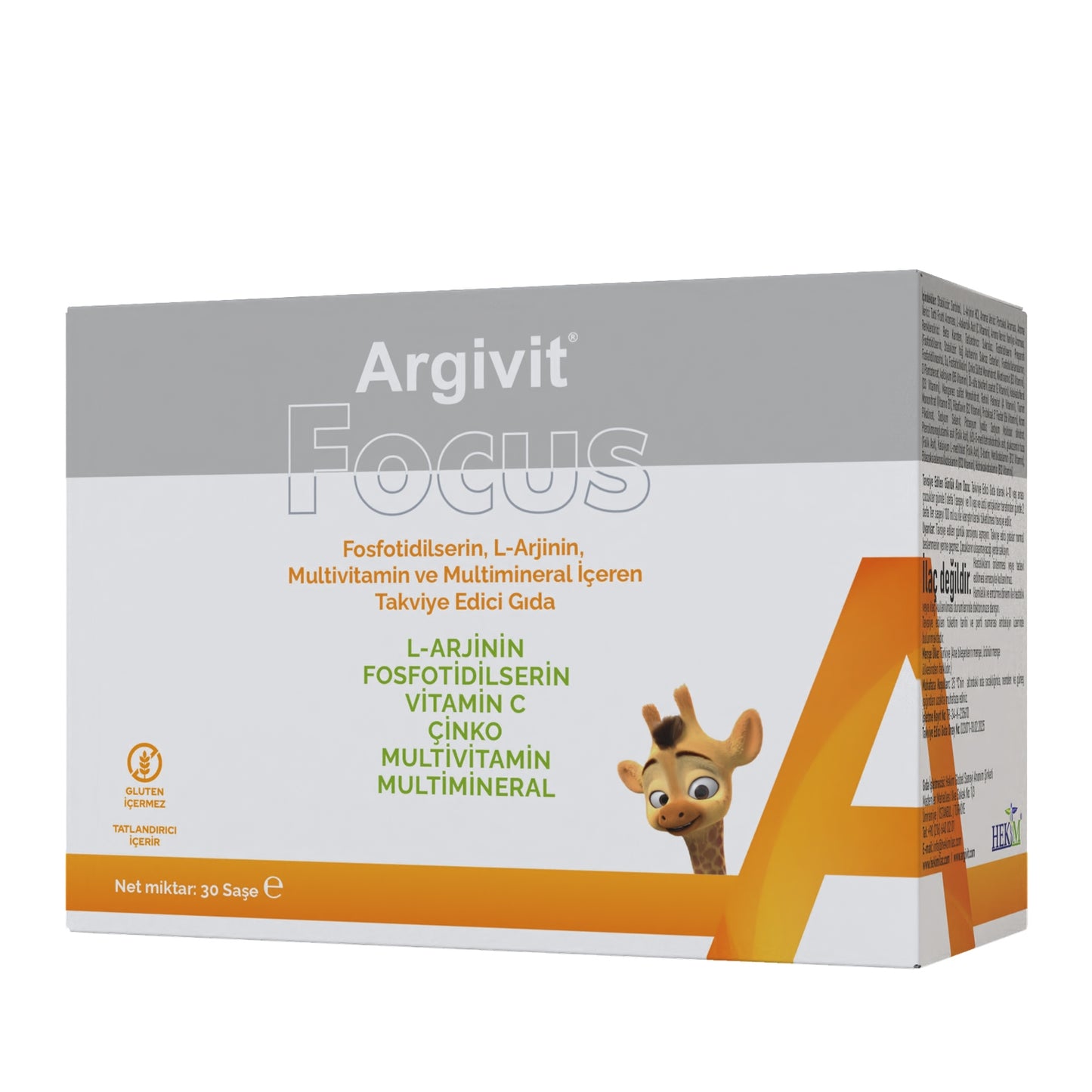 Argivit Focus Sachet: Advanced Multivitamin, Multimineral, L-Arginine, Phosphatidylserine Supplement