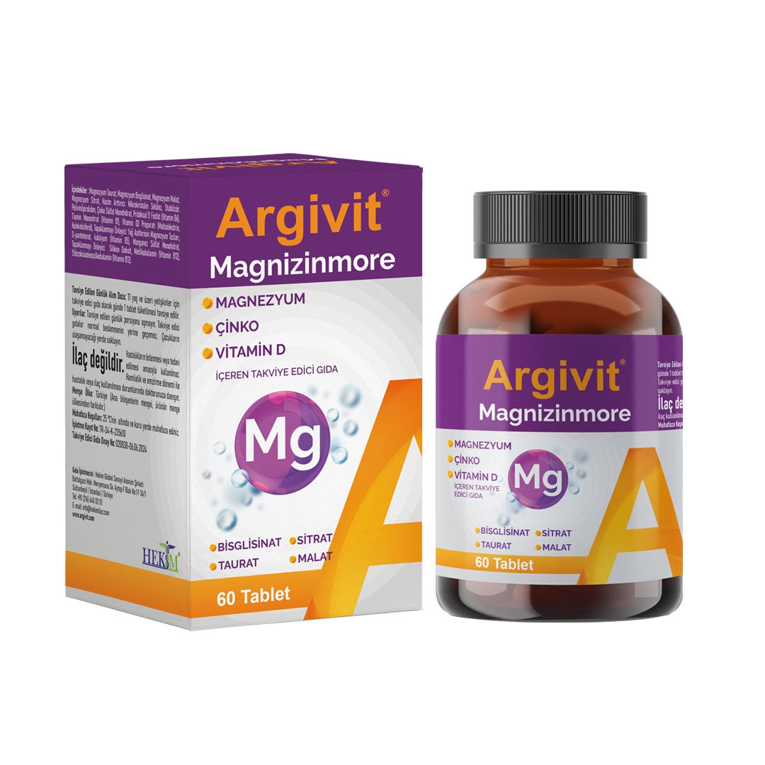 Argivit Magnizinmore Advanced Magnesium, Zinc, Vitamin D3 & B Complex Tablets