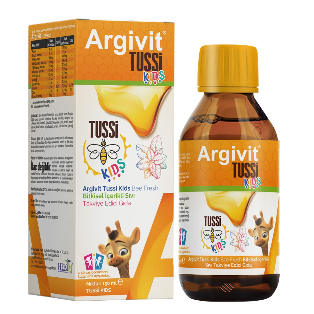 Argivit Tussi Kids Immune Support Liquid Supplement with Propolis & Elderberry