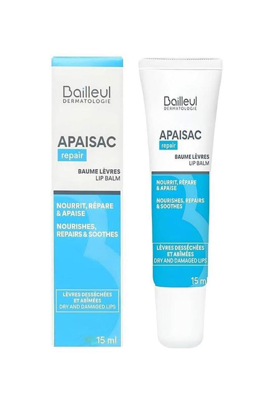 Biorga Apaisac Nourishing Lip Cream 15ml - Intense Hydration for Dry Lips