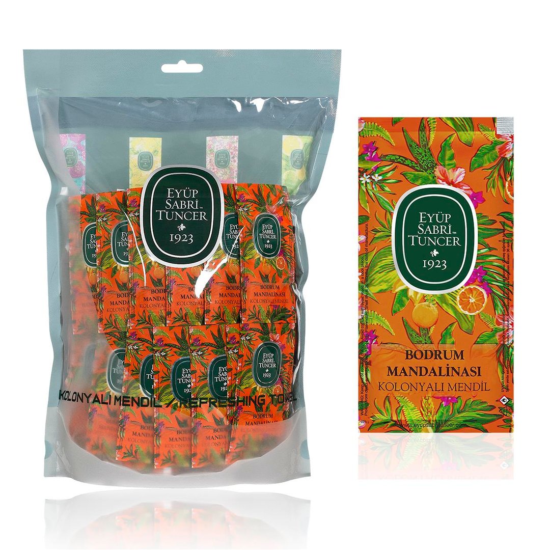 Refreshing Bodrum Mandarin Scented Wet Wipes - 150 Count Convenient Pack