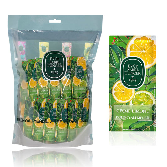Eyüp Sabri Tuncer Çeşme Lemon Scented Cologne Wipes, 150-Count Small Pack