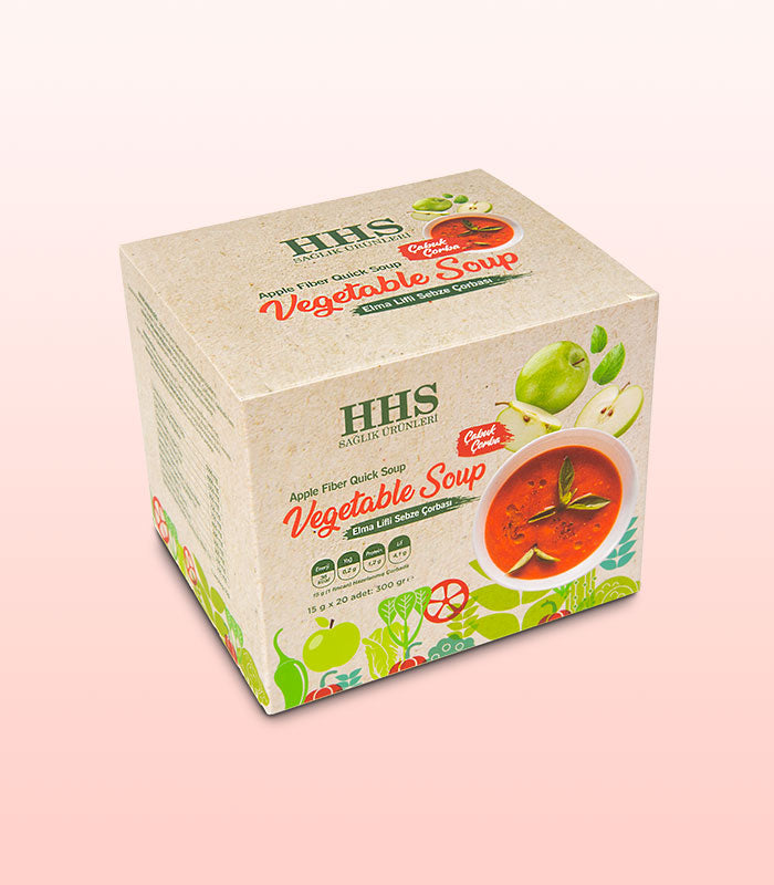 Delicious Apple Fiber Diet Soup: 20x15g Sachets for Weight Management
