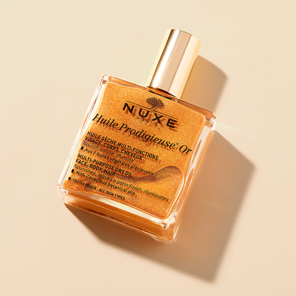 زيت نوكس بروديجيوس الذهبي اللامع متعدد الاستخدامات، ترطيب وتألق 100 مل