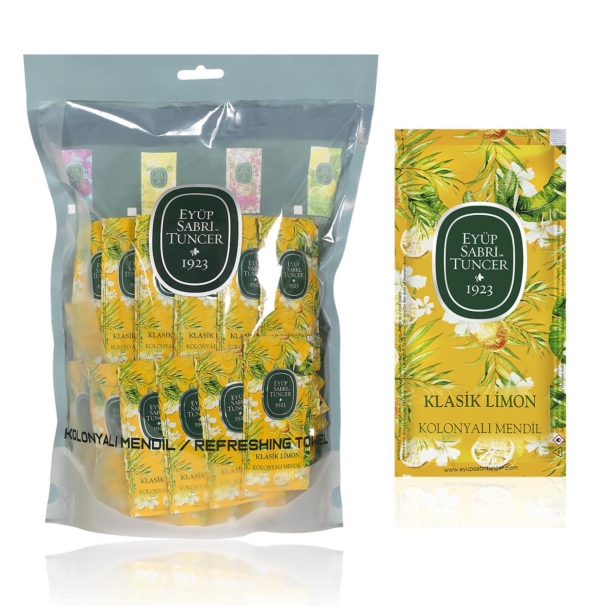 Premium Classic Lemon Scented Cologne Wipes - Refreshing 150-Count Travel Pack