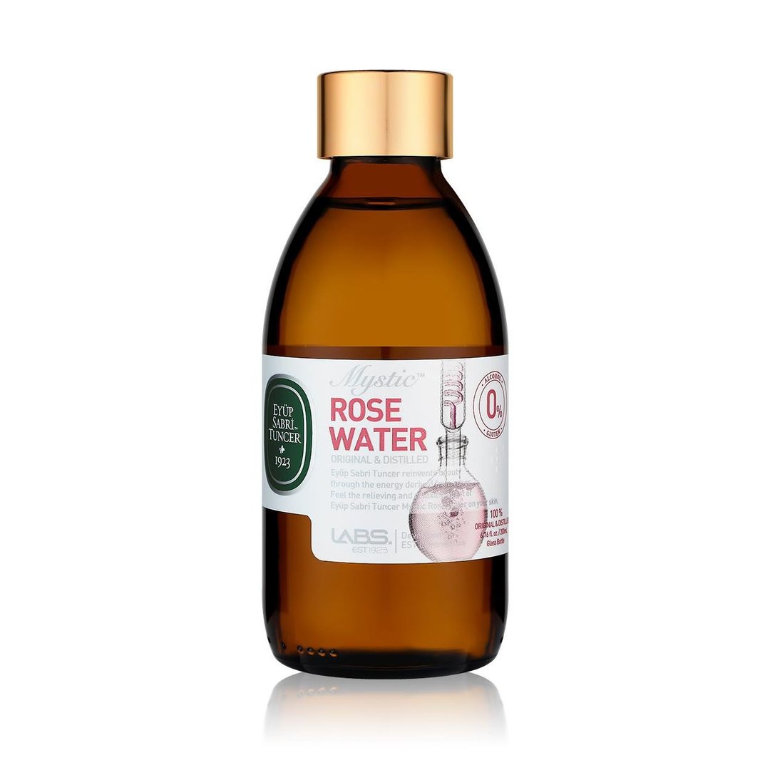 Eyüp Sabri Tuncer Mistik 200ml Natural Isparta Rose Water Glass Bottle Toner