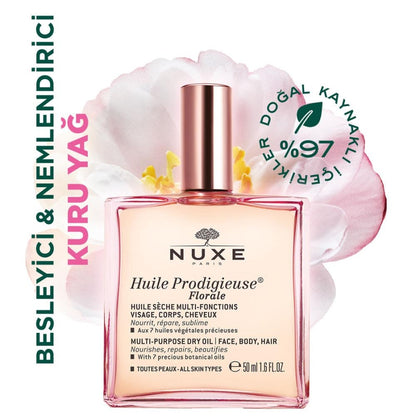 Nuxe Huile Prodigieuse Florale Multi-Purpose Dry Oil 50ml for Face Body Hair