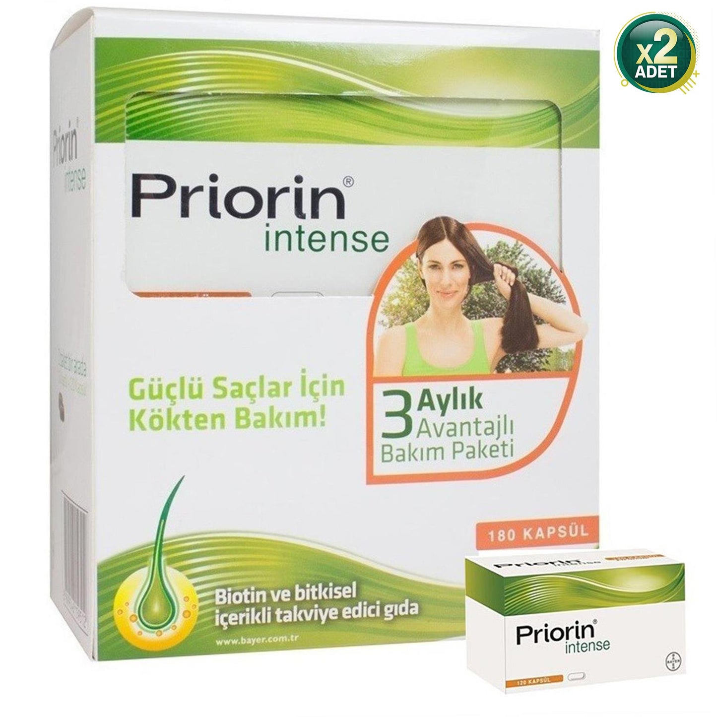 Priorin Intense Advanced Hair Growth Formula 180 Capsules - 3 Month Supply