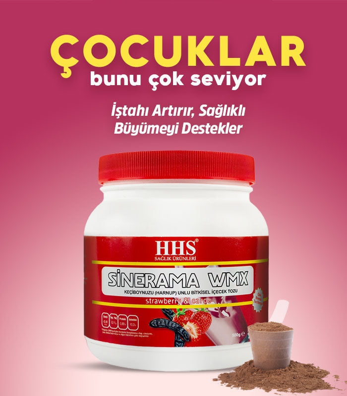 Sinerama WMX Kids Carob Strawberry Nutritional Powder Mix 500g Healthy Growth