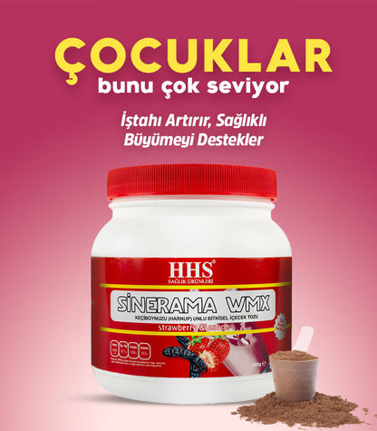 Sinerama WMX Kids Carob Strawberry Nutritional Powder Mix 500g Healthy Growth