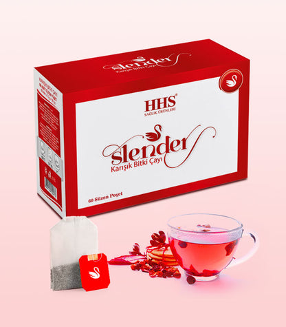 Slender Mixed Herbal Tea 60 Sachets: Natural Blend for Wellness & Digestion Support