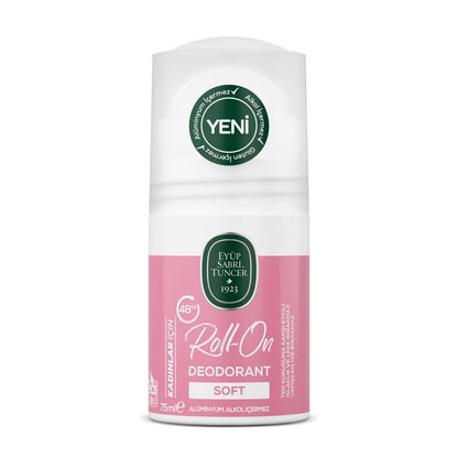 Eyüp Sabri Tuncer Soft Women's Roll-On Deodorant 75ml - 48H, Aluminum-Free, Vegan