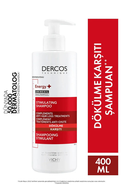 Vichy Dercos Aminexil Anti-Hair Loss Fortifying Shampoo 400ml Stronger Hair