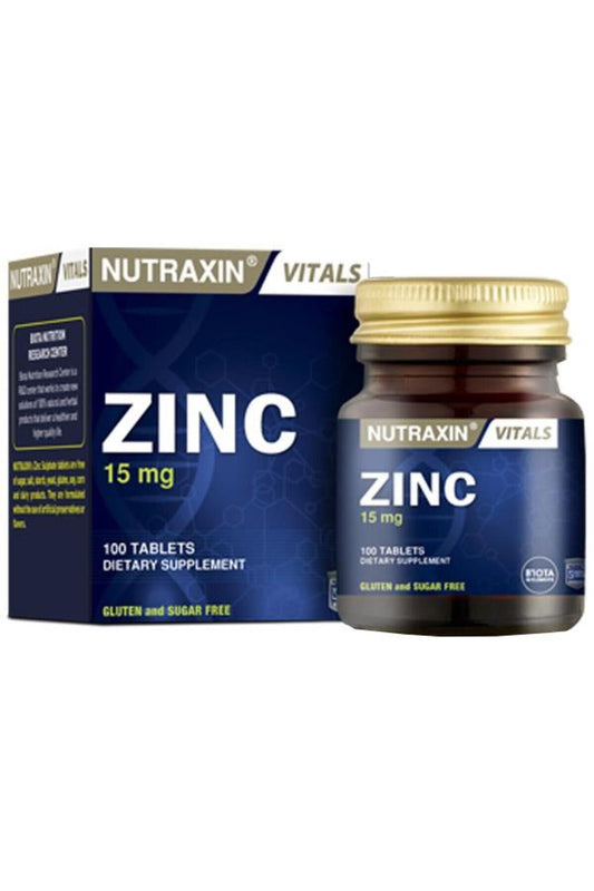 Nutraxin Zinc Sulphate 15mg Supplement: 100 Tablets for Immune Support